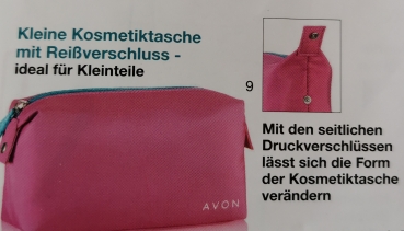 AVON Kosmetiktasche Pink/Türkis Farbe